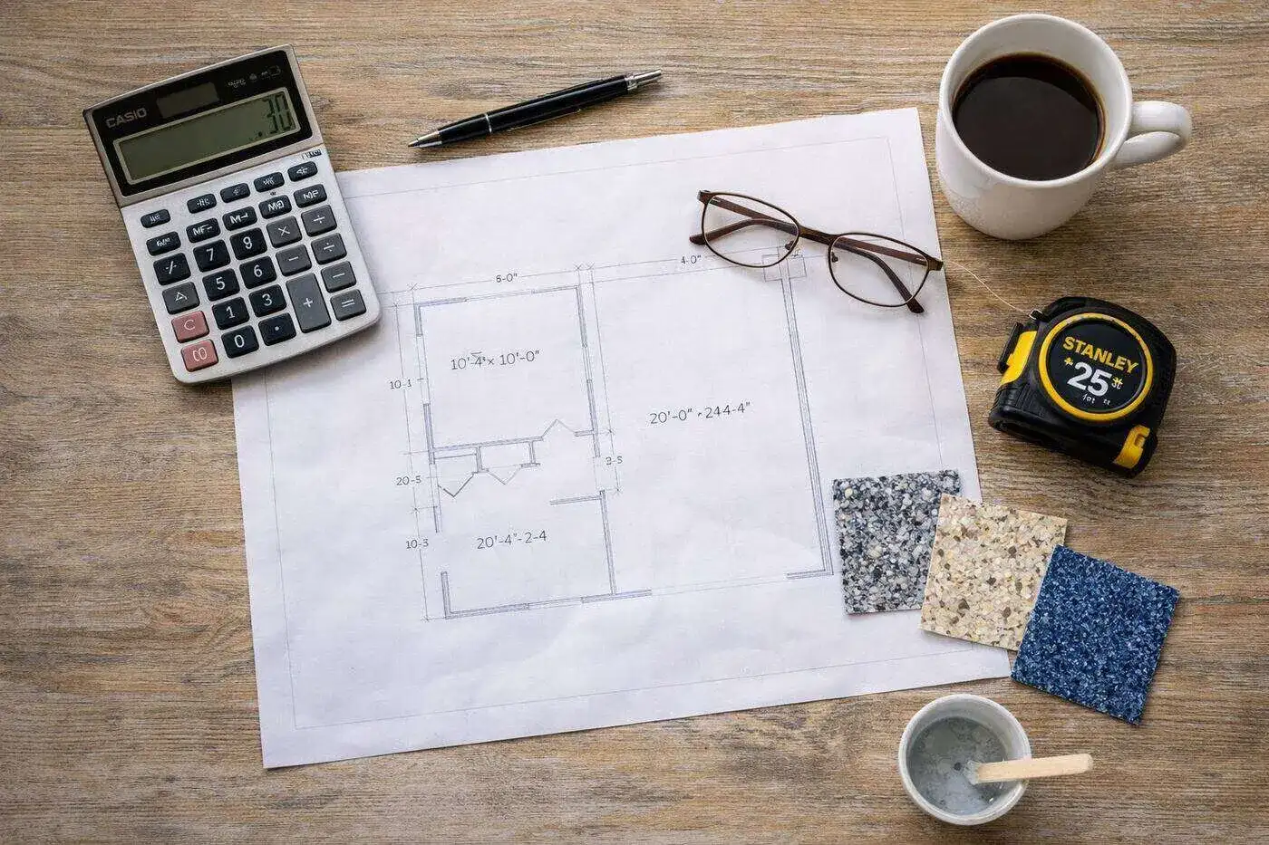 Epoxy flooring cost breakdown for a Collier County garage project