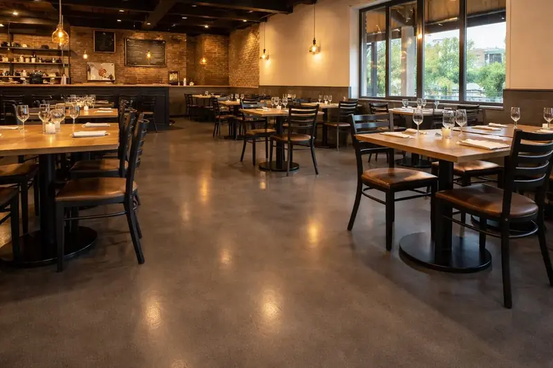 Commercial epoxy floor restaurant Collier County FL
