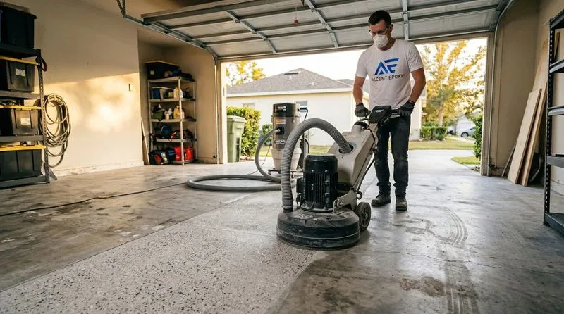 Diamond grinding concrete surface preparation Collier County