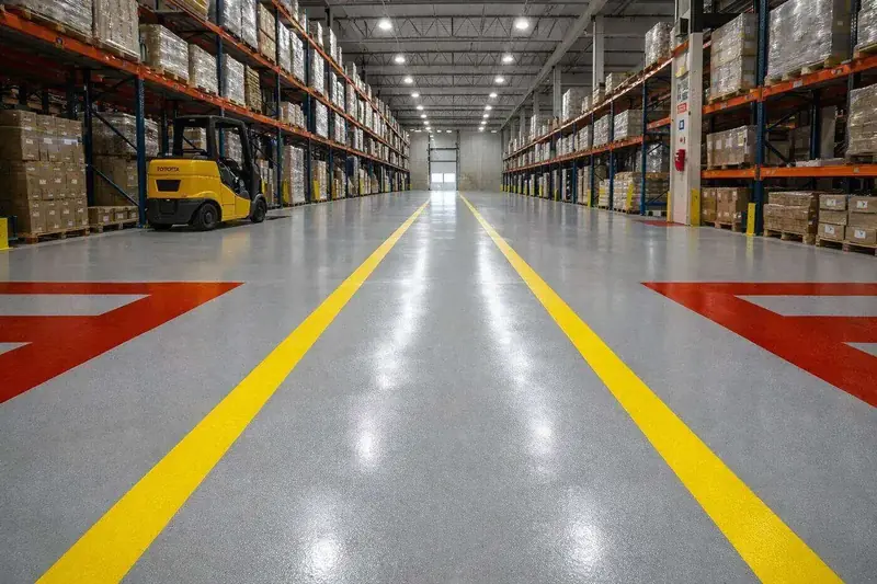 Industrial epoxy floor warehouse Collier County Florida