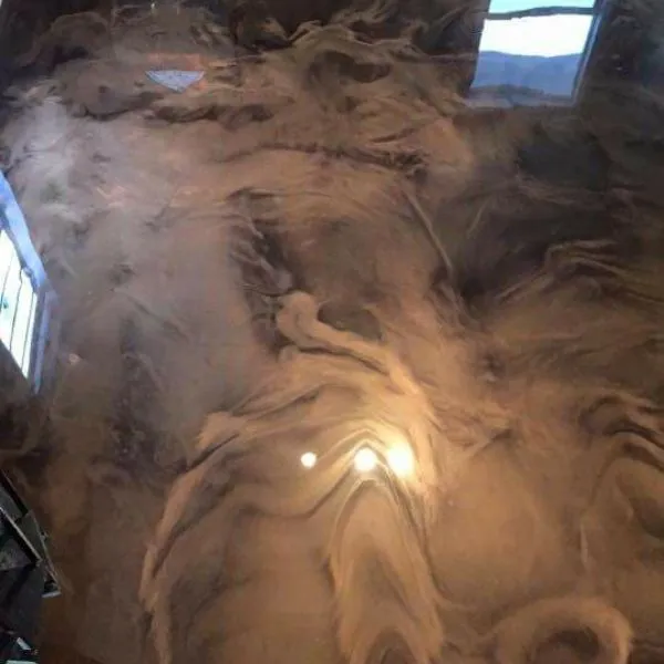 Metallic epoxy floor real Collier County project