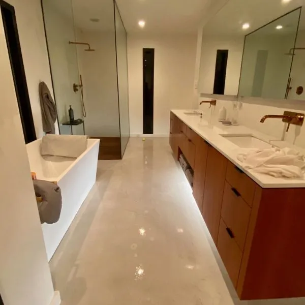 Metallic pearl finish epoxy floor Collier County