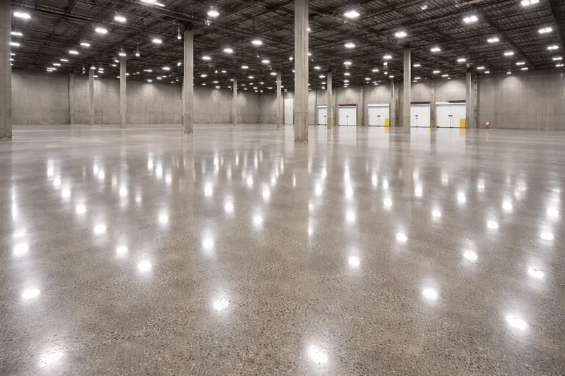 Polished concrete warehouse floor Collier County